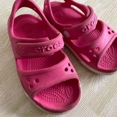 【crocs】クロックス　14cm　「７」　ピンク キッズ・幼児