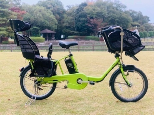 ❹ 4445子供乗せ電動自転車パナソニック3人乗り新品20インチ良好バッテリー
