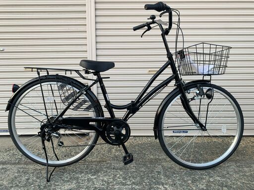 新品★未使用　ママチャリ　オートライト付き　26インチ　シマノ6段ギア　ブラック③