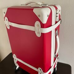 Perle かわいい小型スーツケース　赤x白　H58W36D21...