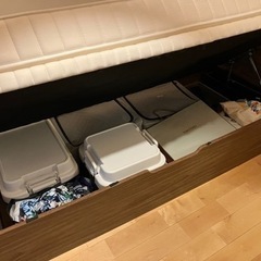 跳ね上げベッド・フレーム＆マットレスセット（シングル）※取扱説明書付き