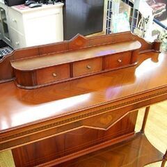 象嵌 コンソールテーブル 幅110×奥34×高102cm マホガニー 電話台