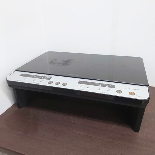 12/25 終 2020年製 IRIS OHYAMA 2口IHコンロ IHK-W12SP-B クッキングヒーター アイリスオーヤマ 菊倉