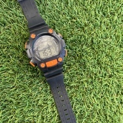 腕時計  ブラック×オレンジ