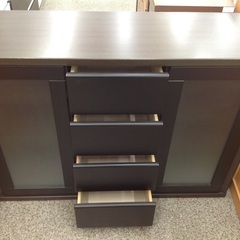 ニトリ ダークブラウン 木製 サイドボード 【9650014】
