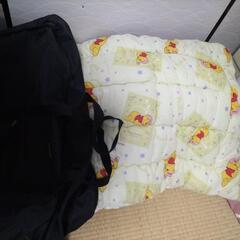 お昼寝用布団と雨対応バッグ