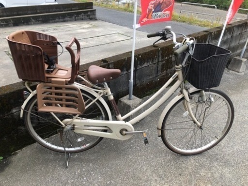 【リサイクルサービス八光　田上店　配達・設置OK】ベージュ　ママチャリ自転車 リサイクルサービス八光 田上店 配達・設置OK】ベージュ ママチャリ