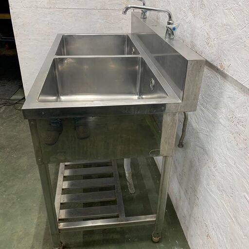 美品 1槽シンク 流し台 横120cm 奥行き60cm 厨房 飲食店 シンク