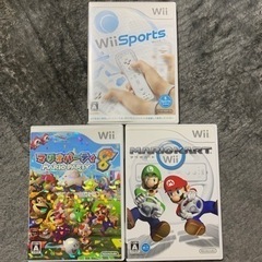 Wiiソフト　3点セット　マリオカート/マリオパーティー/Wii...