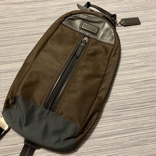 【受け渡し決定】COACH　メンズ　ボディバッグ ヴァリック　ナイロン×レザー　ブラウン