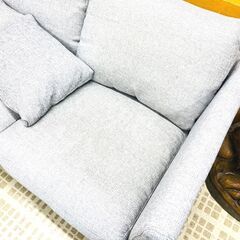 12/18ニトリ ソファー WOODEN LEG LOWYEN LBR 2人掛 家具