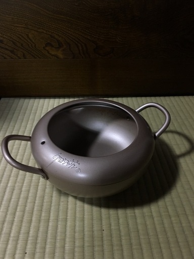 クロワッサン 天ぷら鍋 22cm CR-5122 温度計つき