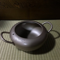 クロワッサン 天ぷら鍋 22cm CR-5122 温度計つき