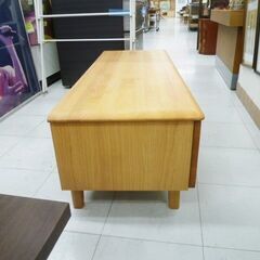 ISSEIKI テレビボード ERIS 120 TV 幅120×奥行42×高さ37.5cm 無垢材 ナチュラル 脚付き テレビ台 TV台 TVボード AVボード 家具 苫小牧西店