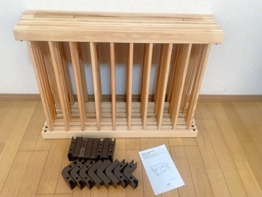 木製ベビーサークル 扉付き