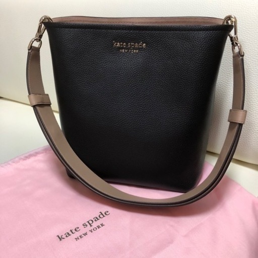 極美品♡katespade ケイトスペード　バケットバッグ　2way ブラック　バイカラー