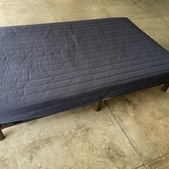 デニム素材のベッド　横幅　120cm