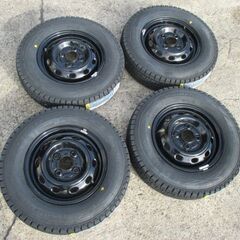 【来店取替】軽バントラック用 新品スタッドレスタイヤ 145R12 6PR 4本セット 鉄ホイール付き