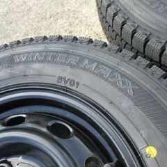 【来店取替】軽バントラック用 新品スタッドレスタイヤ 145R12 6PR 4本セット 鉄ホイール付き