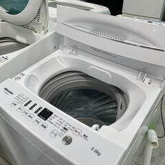 配送設置込み!　ハイセンス5.5K洗濯機　2019年製　分解クリーニング済み！！