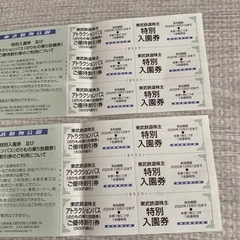 6枚！東武動物公園 入園券 とアトラクションパス(のりもの乗り放...