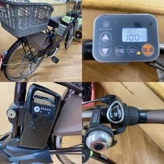 I735 ☆ Panasonic 電動アシスト自転車 内装3段 ブラウン