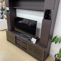 ハイタイプテレビ台☆テレビボード☆ダークブラウン☆収納たっぷり【こちらは店舗です。浜村鹿野温泉ICから3分 買取本舗 宮本リサイクル 営業時間９～１９時 定休日水曜のみ←連絡できませんm(_ _)m】 ハイタイプテレビ台☆テレビボード☆ダークブラウン☆収納たっぷり