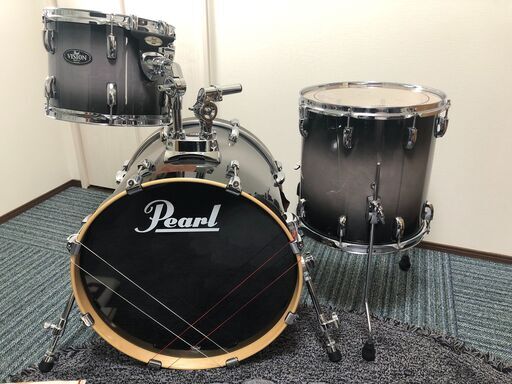 ドラムセット　Pearl VISION シリーズ バーチシェル 　12.14.20in 3点セット　新品同様