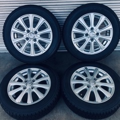 冬タイヤ　155/65R14 軽自動車用アルミ付日本製スタッドレ...