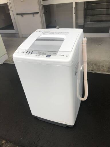 使用期間一年程度 日立 全自動洗濯機 7㎏「白い約束」 NW-R705 ピュアホワイト 2021年製 HITACHI