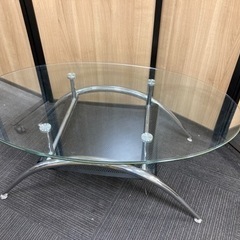 【中古品】M52 ニトリ ガラステーブル ローテーブル