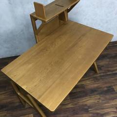 🔷🔶🔷ba13/69 浜本工芸 ムク天板デスク 学習机 サイドワゴン 椅子 3点セット 机 チェア 樽材 無垢 学習デスク ワゴン 袖机 本棚付き 勉強机🔷🔶🔷