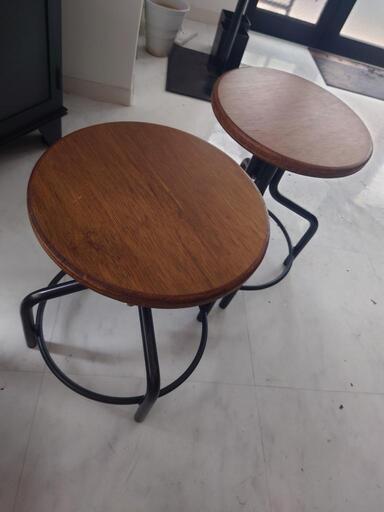 丸椅子2つ（H.I.D metal work factory）