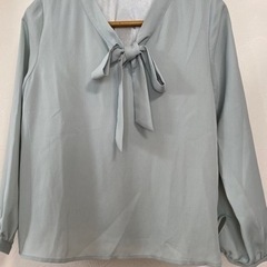 ご購入者様決定［HEALTHY KAREN］リボンタイ カットソーブラウス重ね着