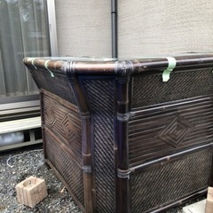 アジアン調のL型カウンターテーブル台【希少品】
