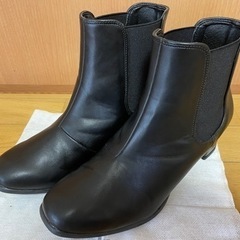 防水ブーツ/黒/幅広3E/大きいサイズ25.5（1回着用）
