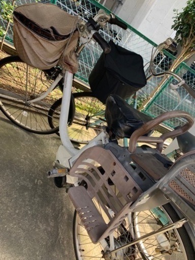 電動自転車、バッテリー、充電器3点　後輪タイヤパンク