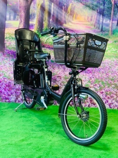 ❹ 4513子供乗せ電動自転車ブリヂストン3人乗り新品20インチ良好バッテリー