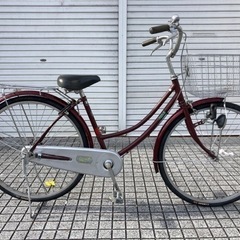 【ネット決済・配送可】【26インチ自転車】変速なし　前後タイヤ、...