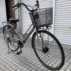 27インチ自転車】6段変速 LEDオートライト付 前かご新品❗️若林自転車