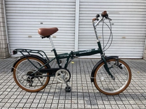 【20インチ折りたたみ】6段変速付　ツートーンタイヤ使用　若林自転車　唐崎店　SALE中❗️ 20インチ折りたたみ】6段変速付 ツートーンタイヤ使用 若林自転車 唐崎
