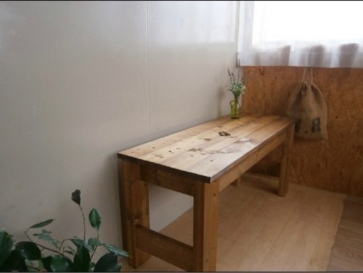 アンティーク風・ベンチ・テーブル・飾り台　100×36cm