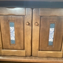 大川家具で当時価格30万‼︎収納もたっぷり‼︎★値下げしました★テーブルはキャスター付