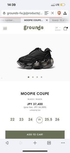 スニーカー MOOPIE COUPE black x black sole | noonanwaste.com