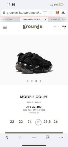 スニーカー MOOPIE COUPE black x black sole | noonanwaste.com