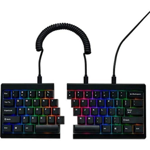 【未使用品】MD770 RGB 英語配列 CHERRY MX （静音赤軸）Mistel 左右分離型キーボード