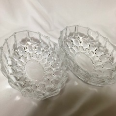 ガラス皿 楕円形 2枚セット