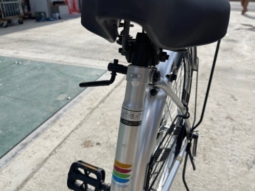 美品、26インチ自転車 あさひ シュライン クロスバイク ミントグリーン