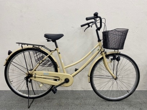 【直接引き取り限定】自転車26インチ　ミルク色