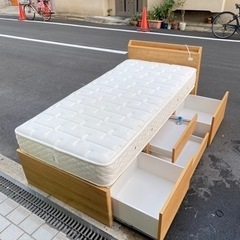 IKEAシングルベッドマットレスセット 4つ引き出し有り?大阪市内配達